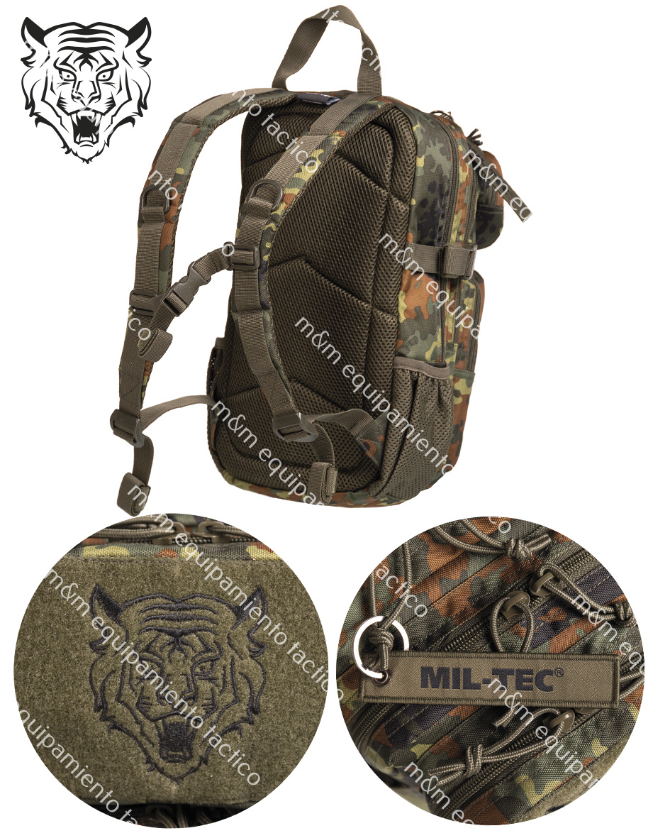 Mochila Miltec US Assault Kids 14 Litros Flecktarn - Imagen 2
