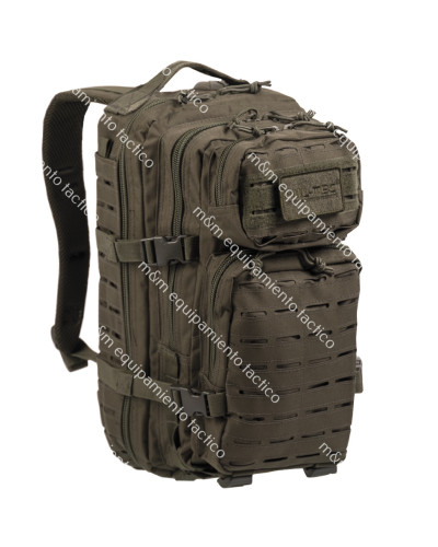Mochila MILTEC US Assault SM 20 L. VERDE Laser CUT