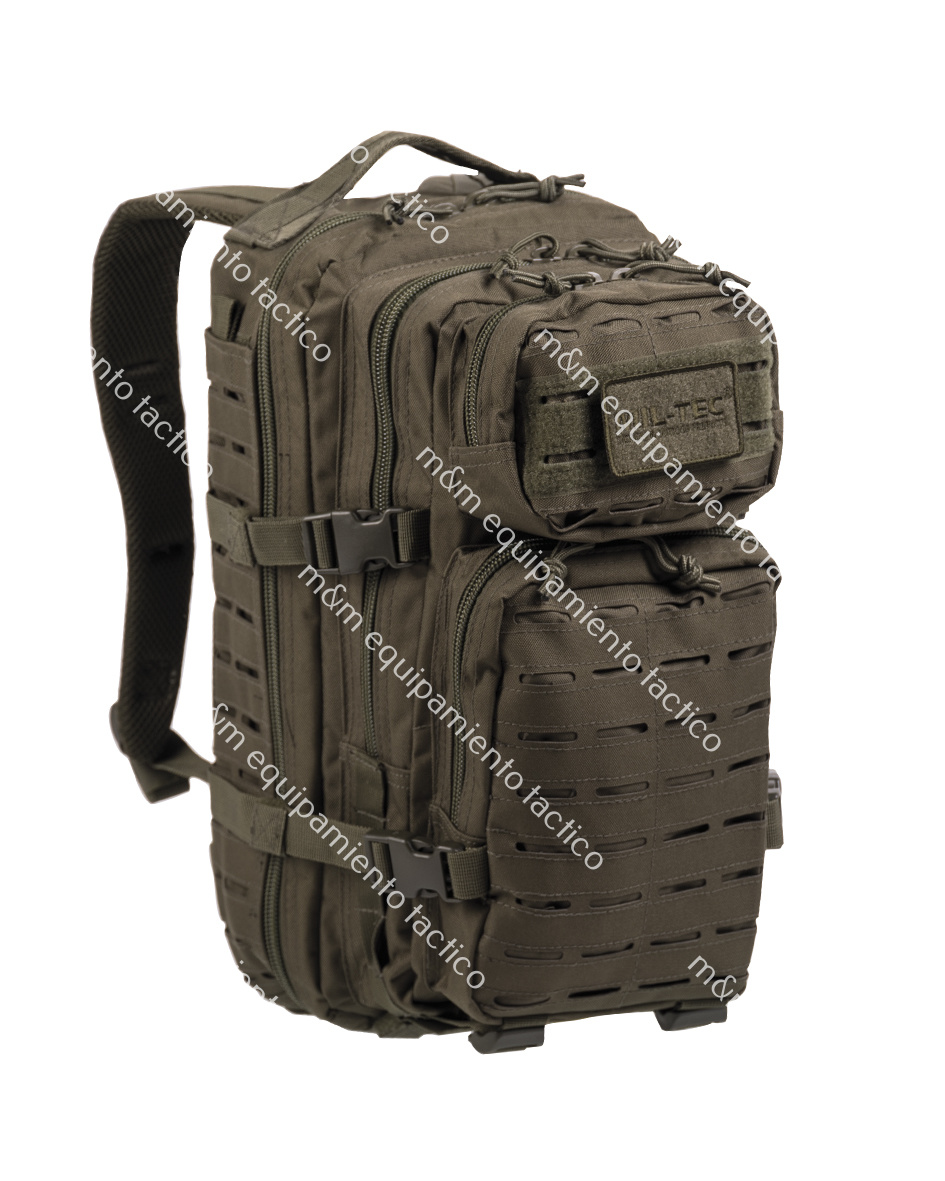 Mochila MILTEC US Assault SM 20 L. VERDE Laser CUT