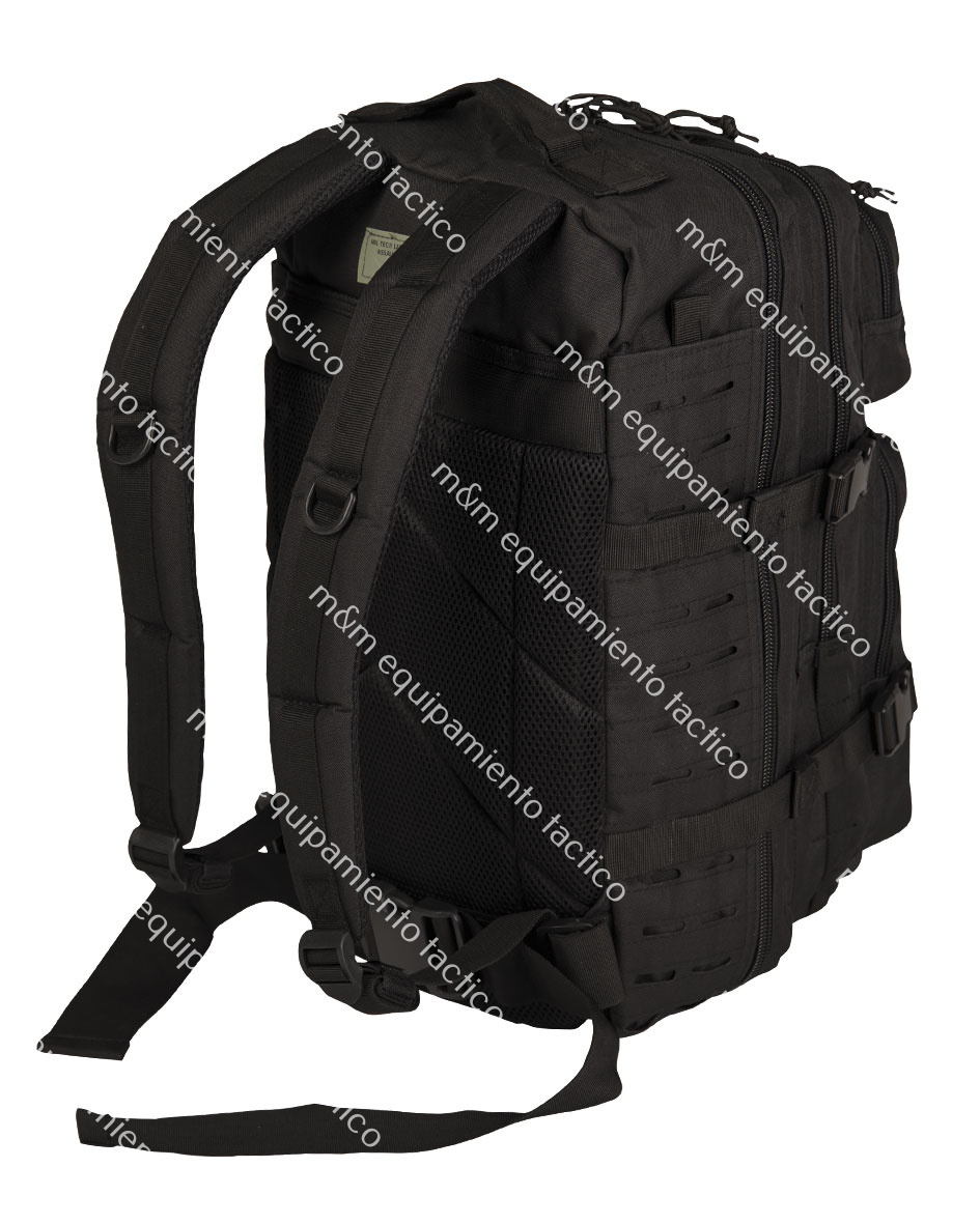 Mochila MILTEC US Assault LG 36 L NEGRA Laser CUT - Imagen 2