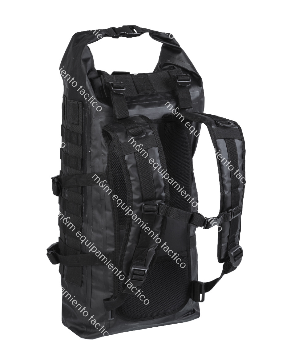 Mochila MILTEC IMPERMEABLE 35L. NEGRA - Imagen 2