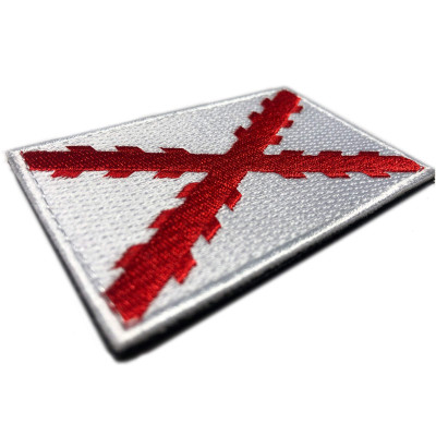 Parche Bordado bandera Cruz De Borgoña 80 x 50 mm