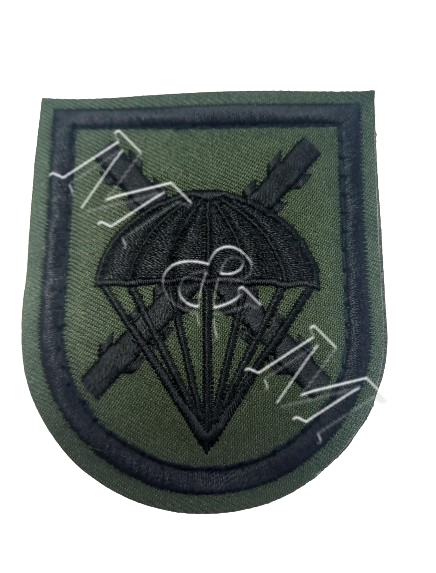 PARCHE DE BRAZO BORDADO VERDE ALMOGÁVARES VI ” DE PARACAIDISTAS – B.O.P. VI C/ VELCRO