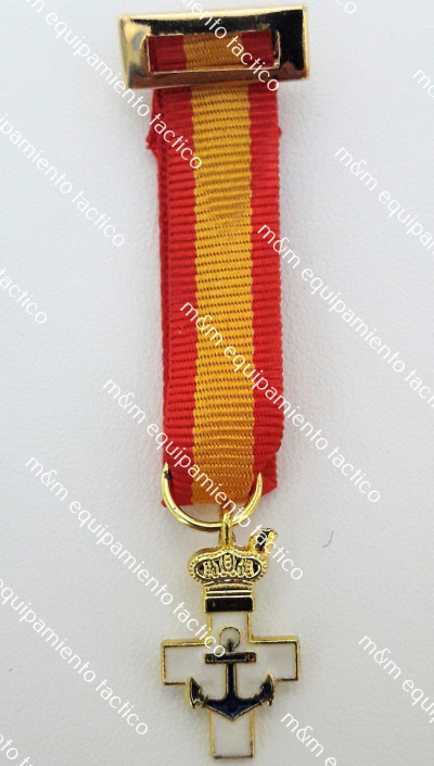 MEDALLA MINI MERITO NAVAL DTVO BLANCO
