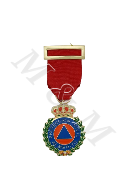 MEDALLA AL MERITO ( ROJO ) DE LA PROTECCIÓN CIVIL ORO