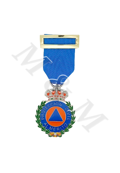 MEDALLA AL MERITO ( AZUL) DE LA PROTECCIÓN CIVIL PLATA