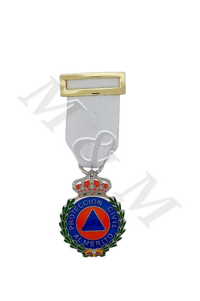 MEDALLA AL MERITO ( BLANCO) DE LA PROTECCIÓN CIVIL PLATA