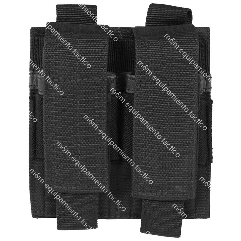 PORTACARGADOR DOBLE MIL-TEC PISTOLA NEGRO