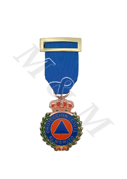 MEDALLA AL MERITO ( AZUL) DE LA PROTECCIÓN CIVIL BRONCE