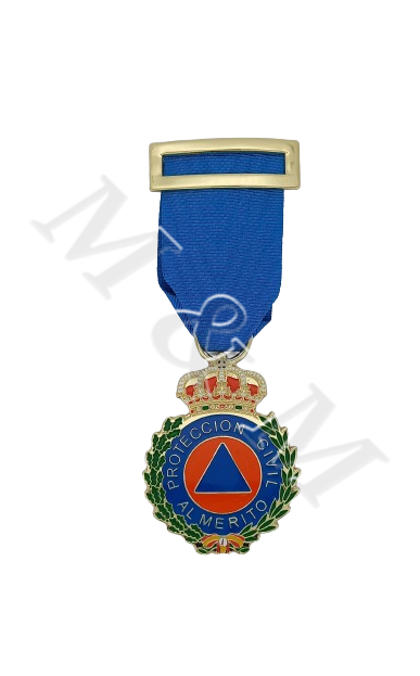 MEDALLA AL MERITO ( AZUL) DE LA PROTECCÍON CIVIL ORO