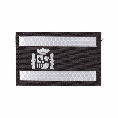 PARCHE  CONSTITUCION REFLECTANTE NEGRO - BLANCO