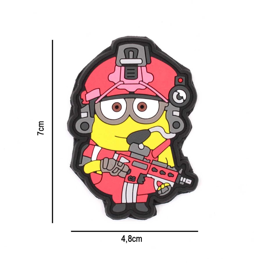 PARCHE IMMORTAL PVC 3D MINION TACTICO ROSA - Imagen 2