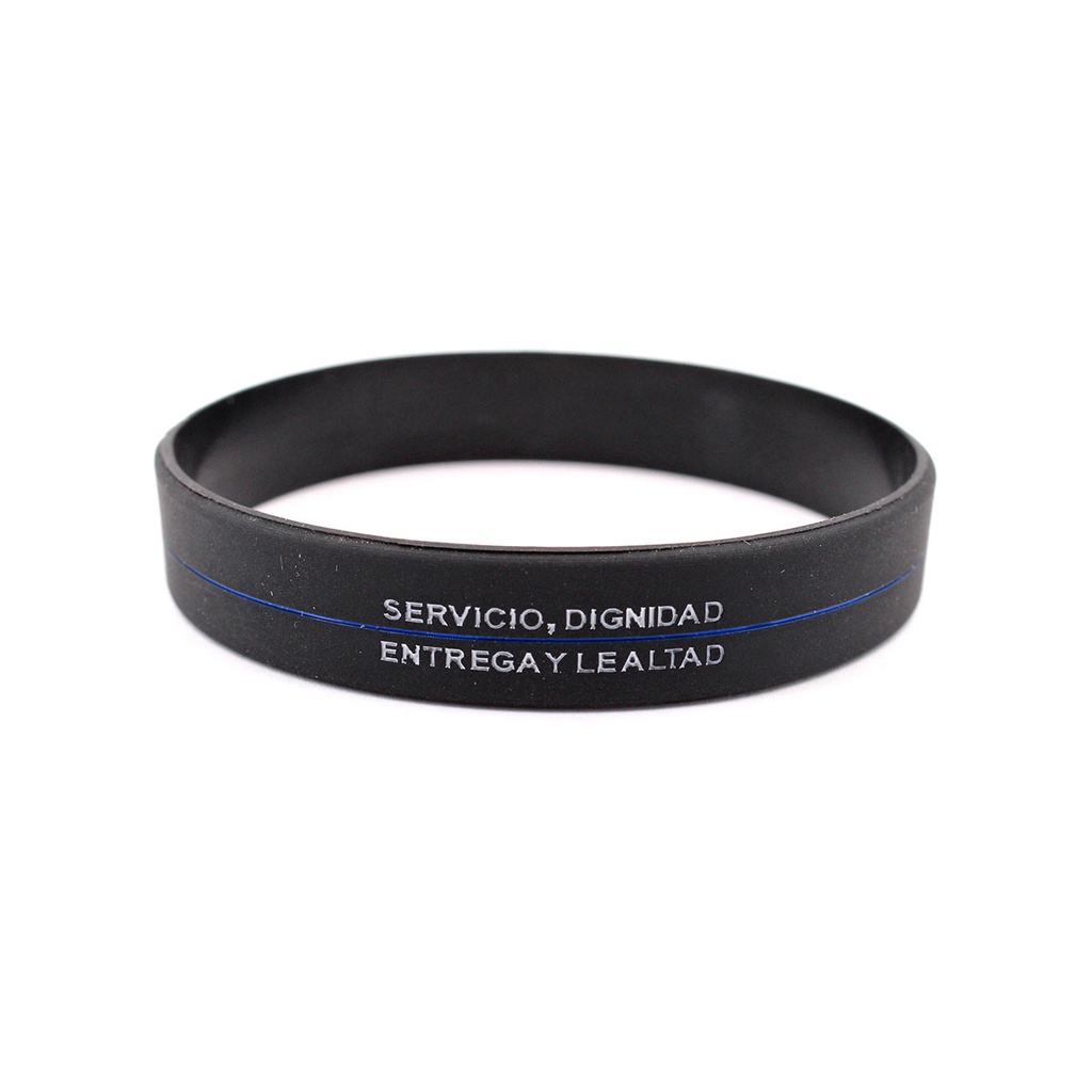 PULSERA IMMORTAL PVC POLICIA NACIONAL NEGRA - Imagen 4