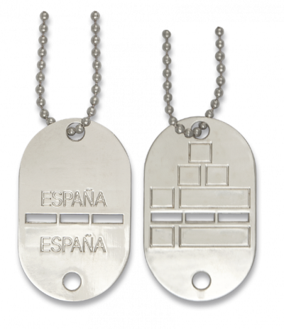 Chapa de identificación Ejército Español