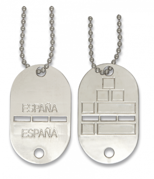 Chapa de identificación Ejército Español