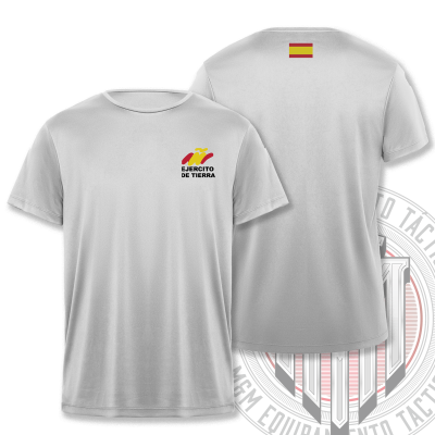 CAMISETA DEPORTE DEL EJÉRCITO DE TIERRA. COLOR GRIS