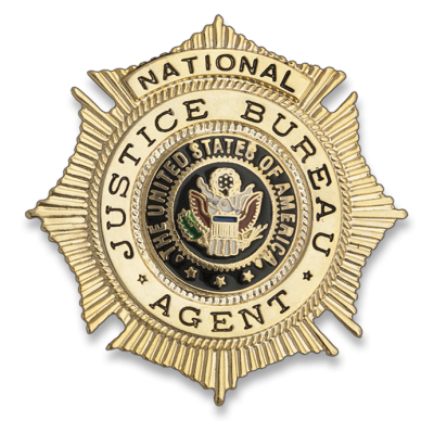CHAPA IDENTIFICATIVA CARTERA US AGENT JUSTICE