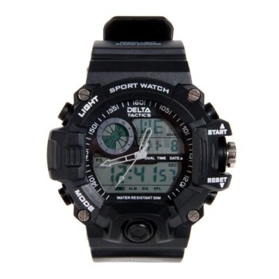 RELOJ TACTICO ANALOGICO Y DIGITAL NEGRO DELTA TACTICS