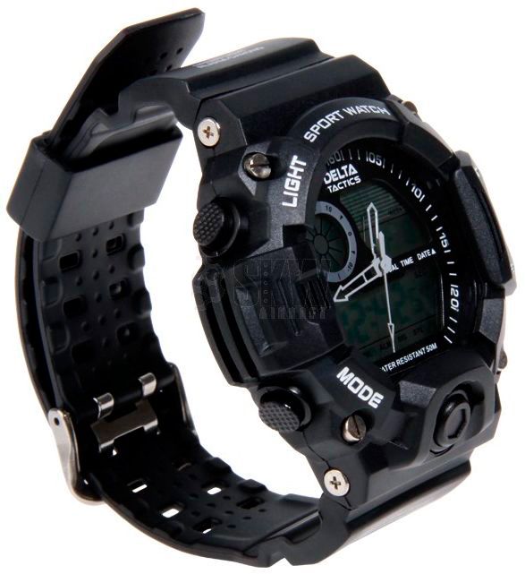 RELOJ TACTICO ANALOGICO Y DIGITAL NEGRO DELTA TACTICS - Imagen 2